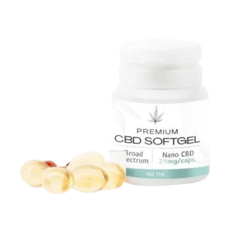 CBD capsules 25 mg naast CBD olie