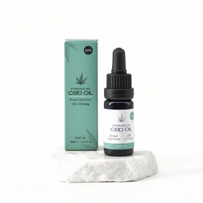 Broad Spectrum CBD Olie 20% met flesje en verpakking
